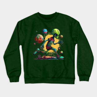 Alien is Playing Football Crewneck Sweatshirt